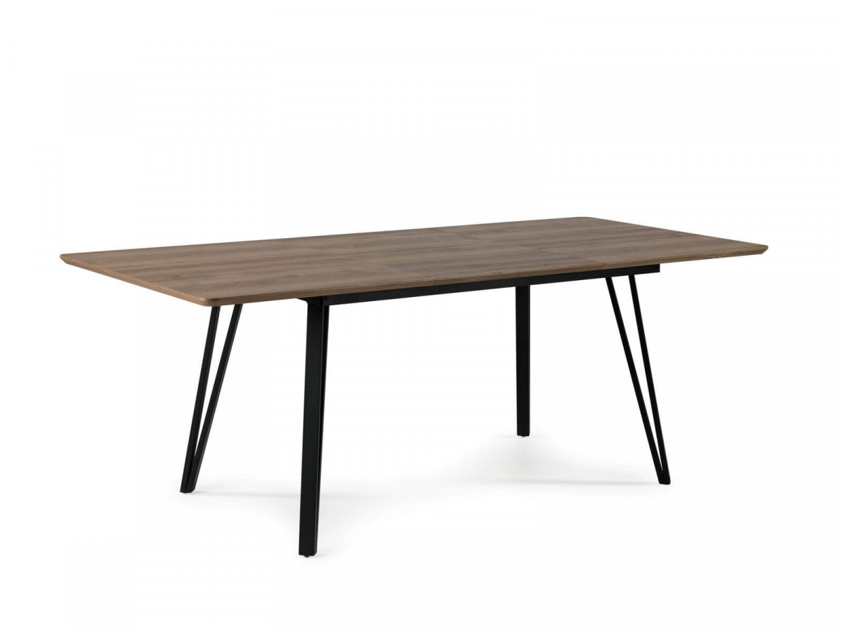 Table extensible 140 à 200 cm BOGOTA Noyer et noir