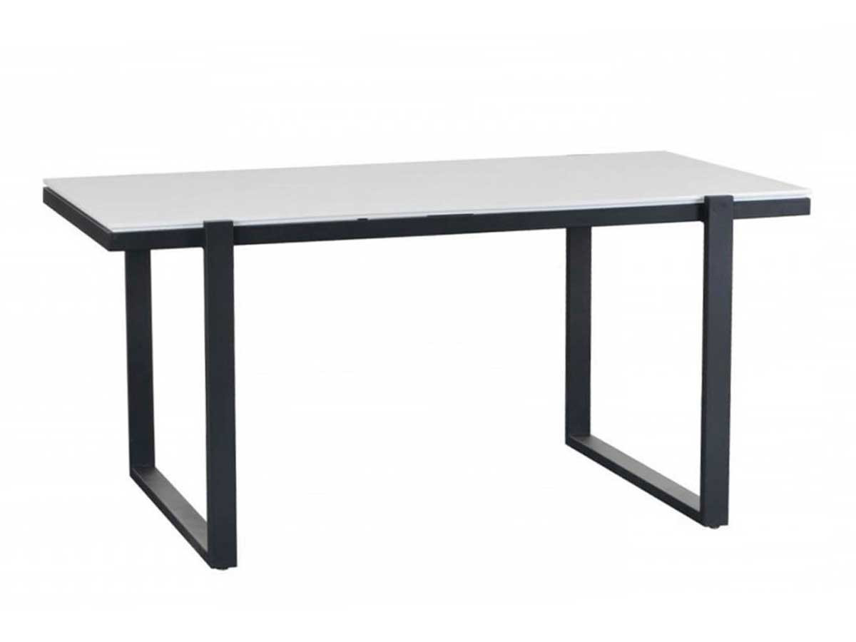 Table LAURA Blanc / noir 160 x 90