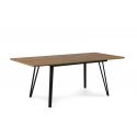 Table extensible 140 à 200 cm BOGOTA Couleur bois Chêne rustique et Noir