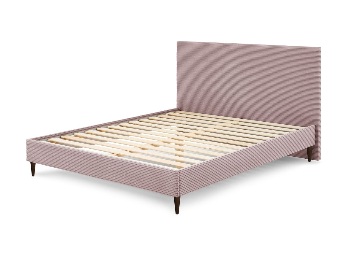 Rama łóżka ANJA z listwami z litego drewna i nóżkami z drewna wenge 180 x 200 cm