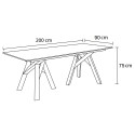 Table CALANK 200 x 75 x 90 cm