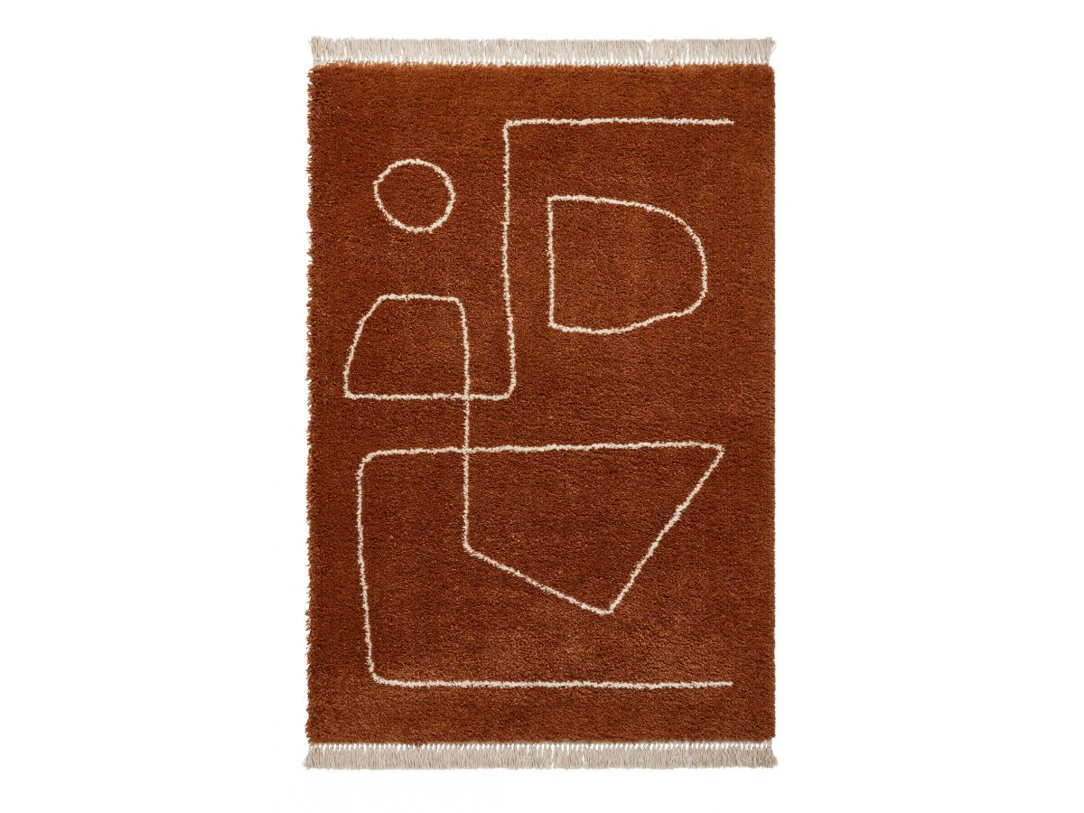 Tapis poil mi-long rectangualire ELEA motif graphique