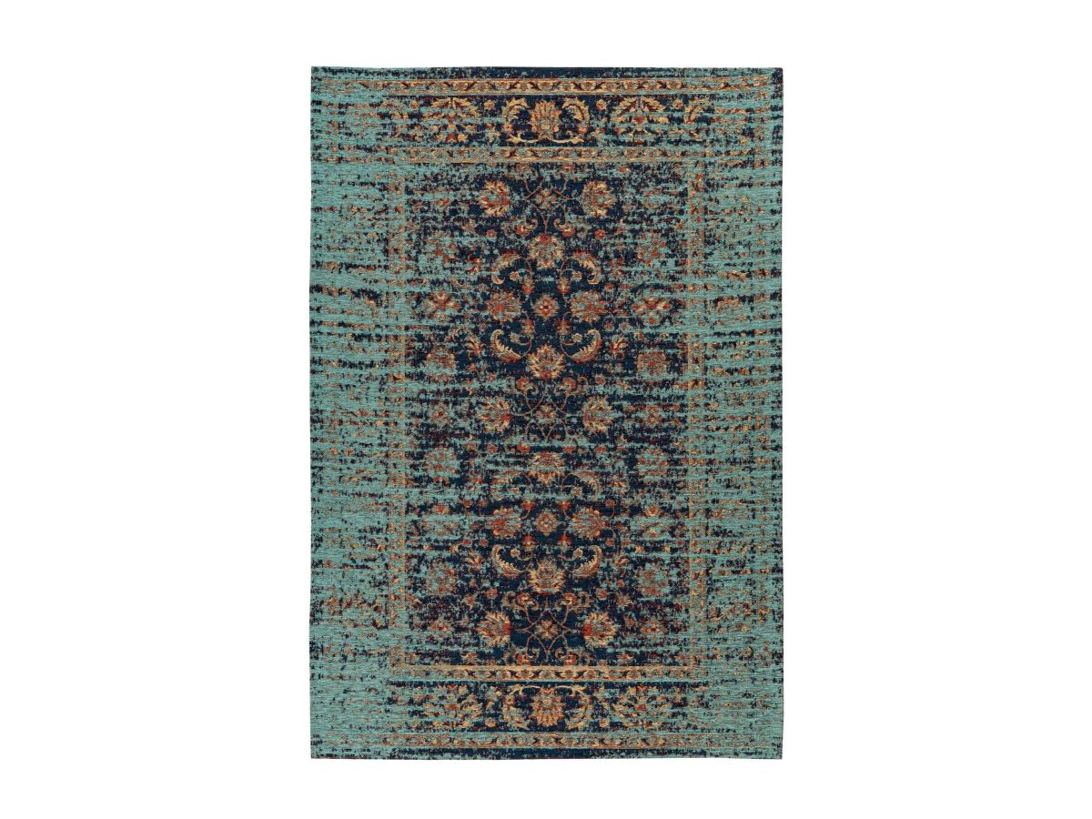 Tapis poil court rectangulaire KHAYRA motif oriental multicolor