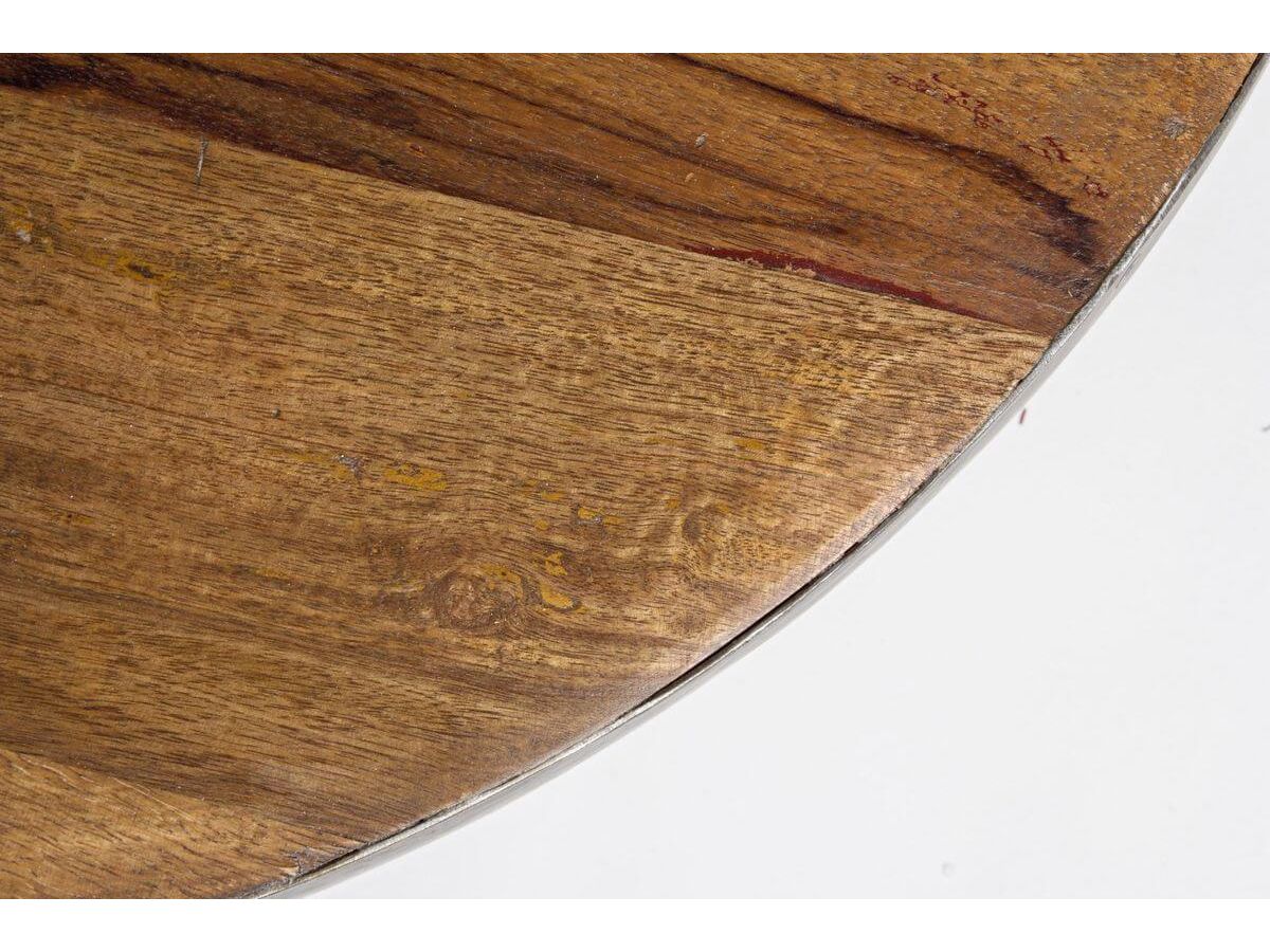 Table basse ronde 70 cm FIGARI Bois et acier recyclé