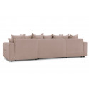 Canape panoramique convertible avec tablette et pouf ENVY Tissu