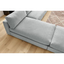 Canapé panoramique fixe 100% modulable PARIS tissu avec 2 chauffeuses, 2 méridiennes, 1 pouf