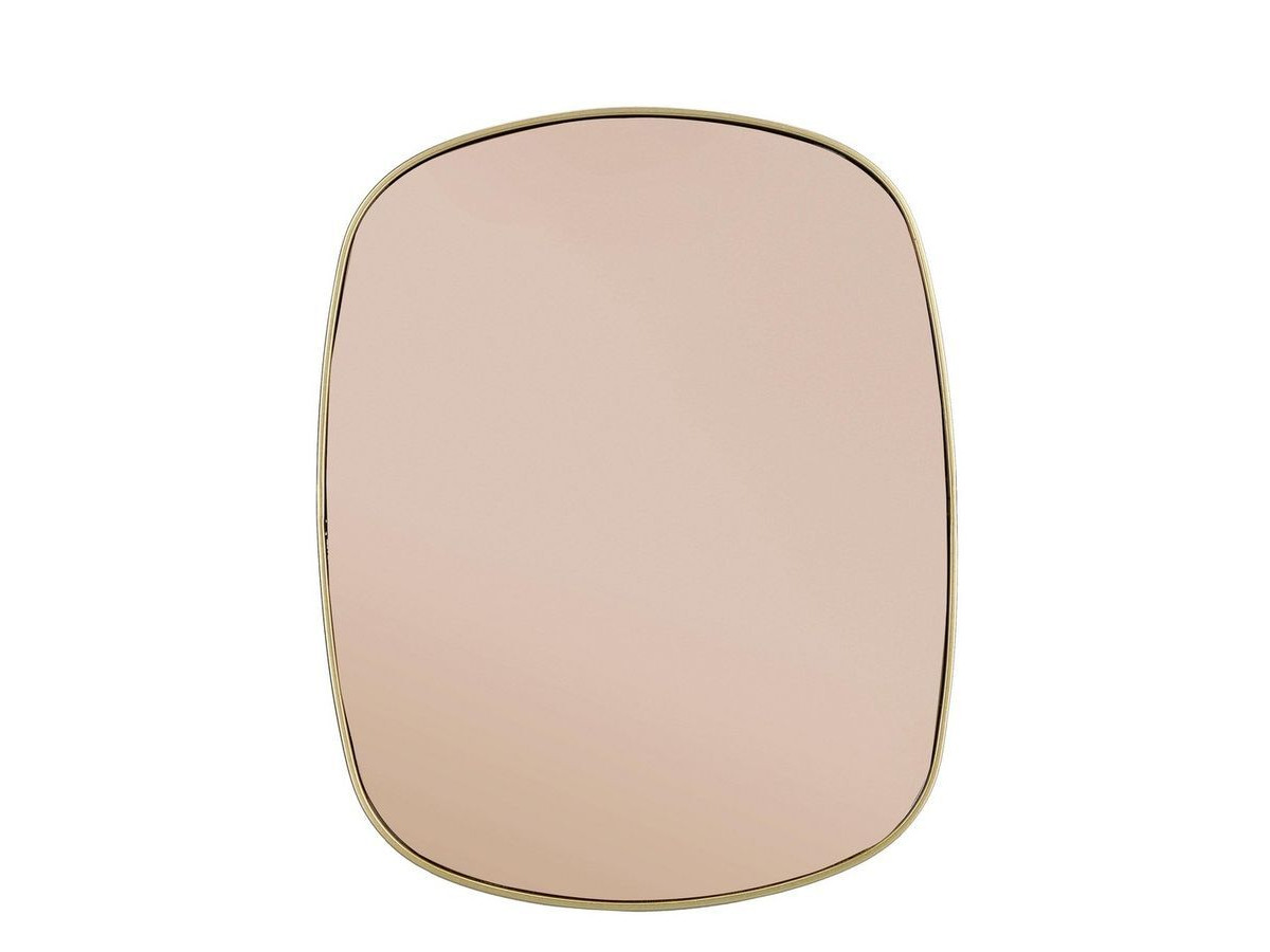 Miroir ovale GAEL Acier doré et bronze