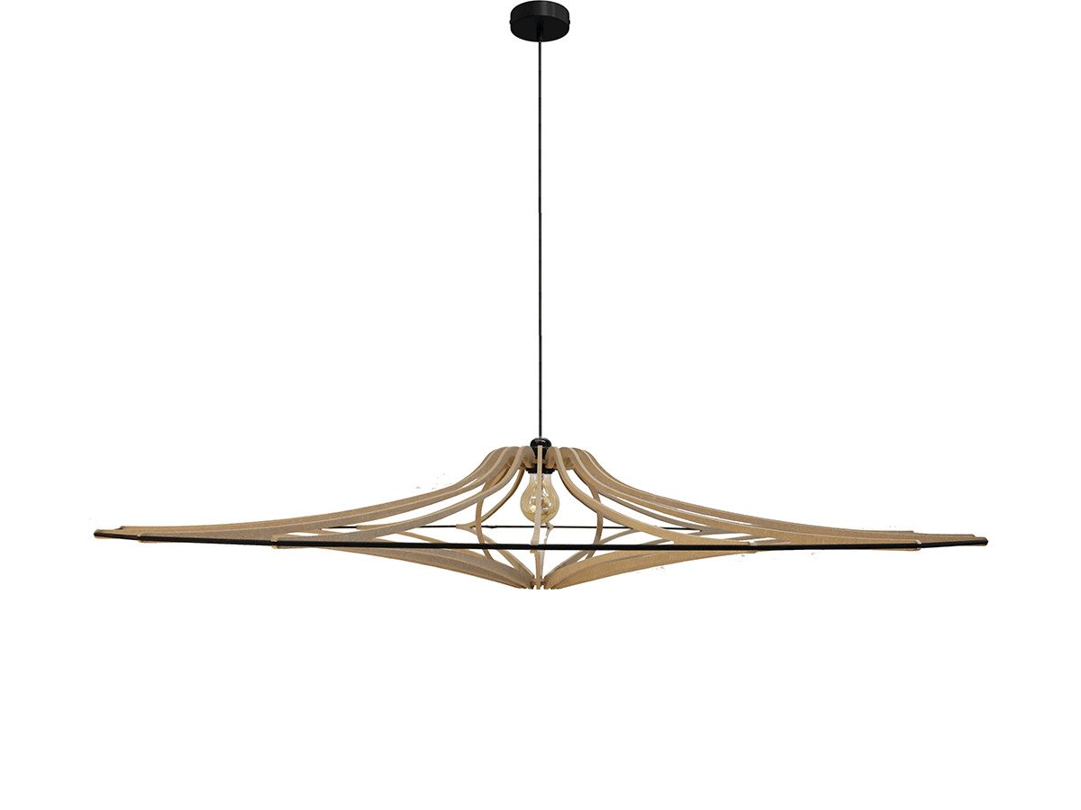 Suspension design D124 cm SINGING câble coton et métal noir