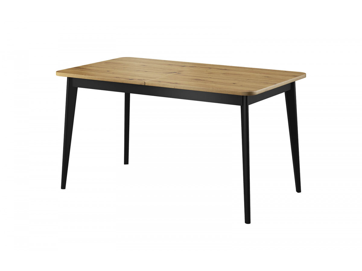 Table extensible 140 à 180 cm NORDI RETRO Couleur Chêne et Noir