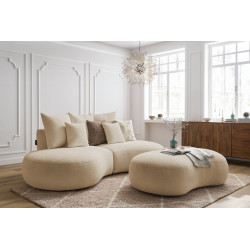 SAINT-GERMAIN sofa 3-osobowa prosta z pufą
