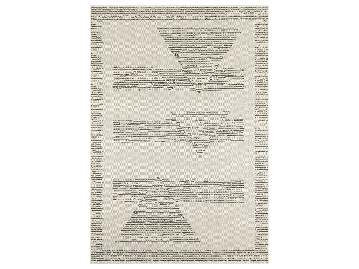 Tapis poils ras NAHLA motif géométrique