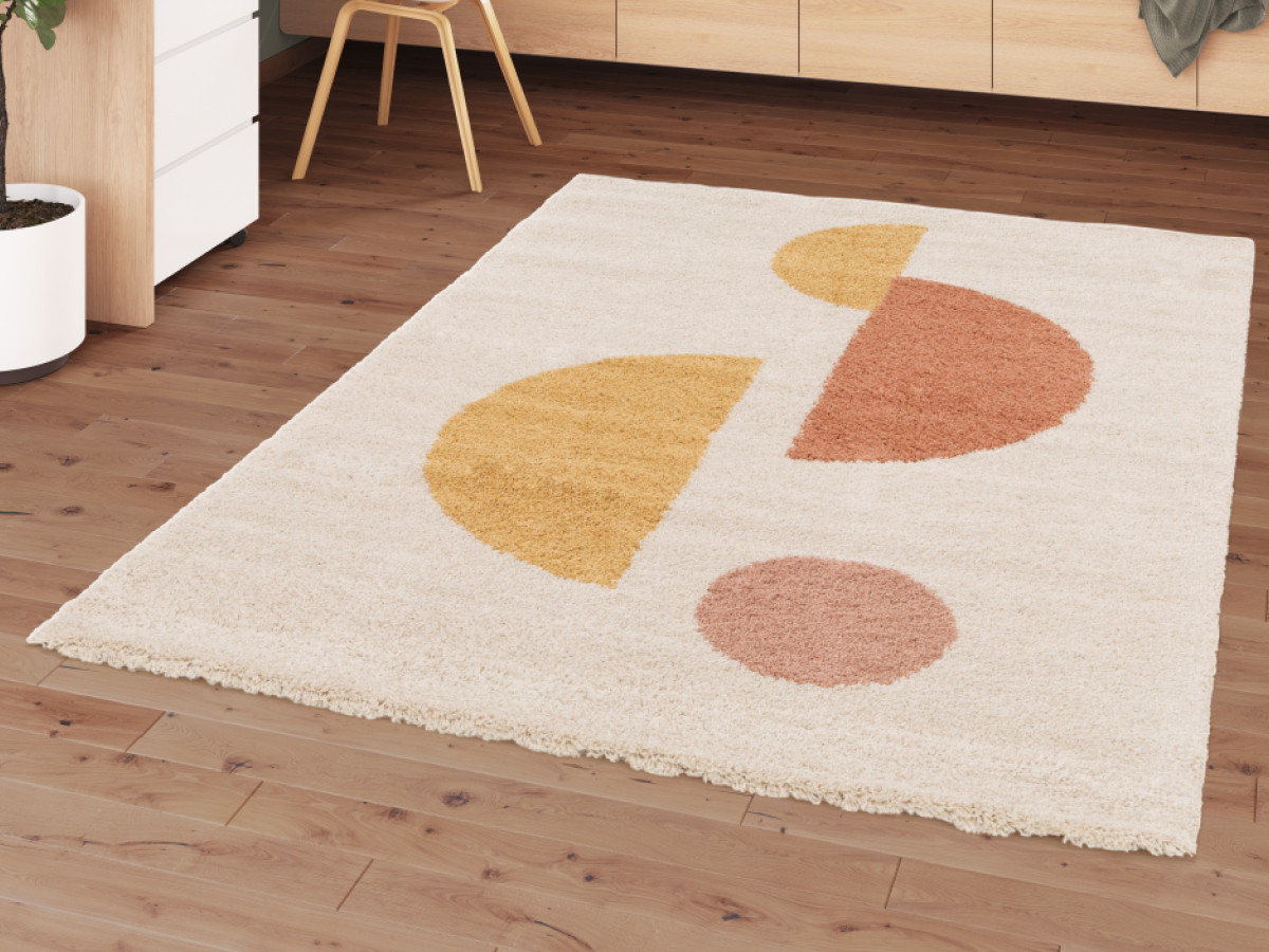 Tapis poils ras MONIQUE motif abstrait