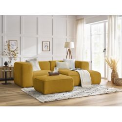 ZEPHYR kompaktowa sofa narożna z podnóżkiem