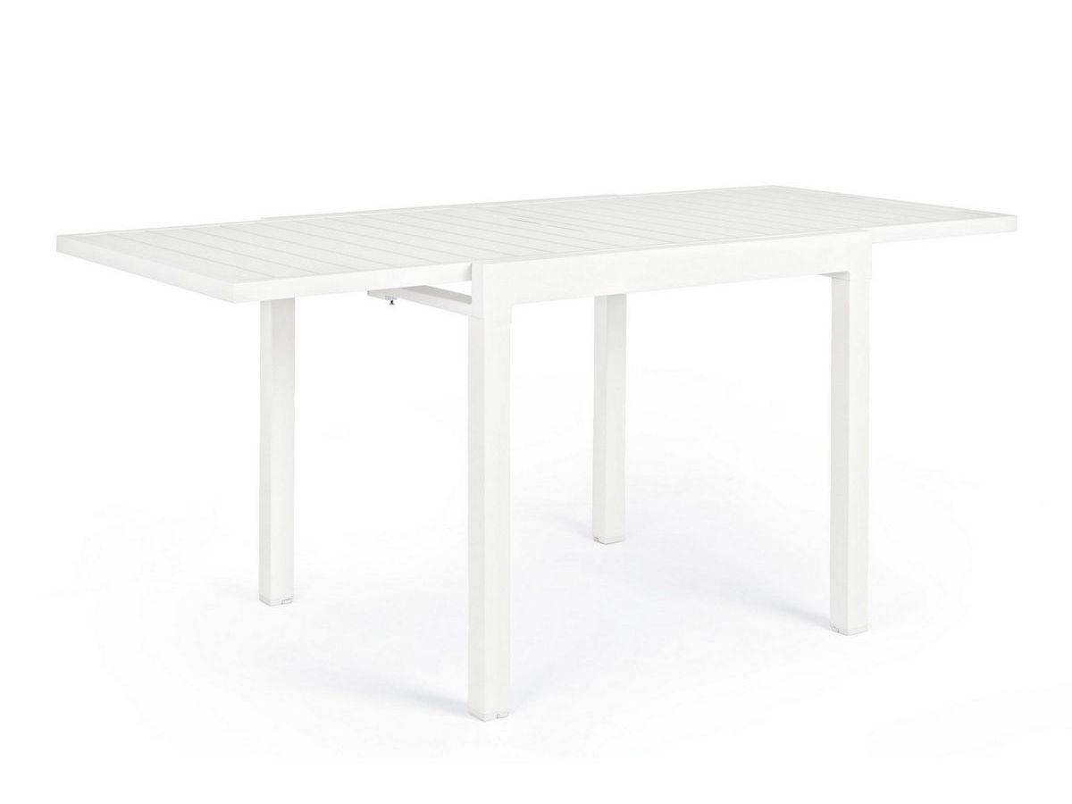 Table à manger de jardin extensible 83 à 166 cm LOIS aluminium