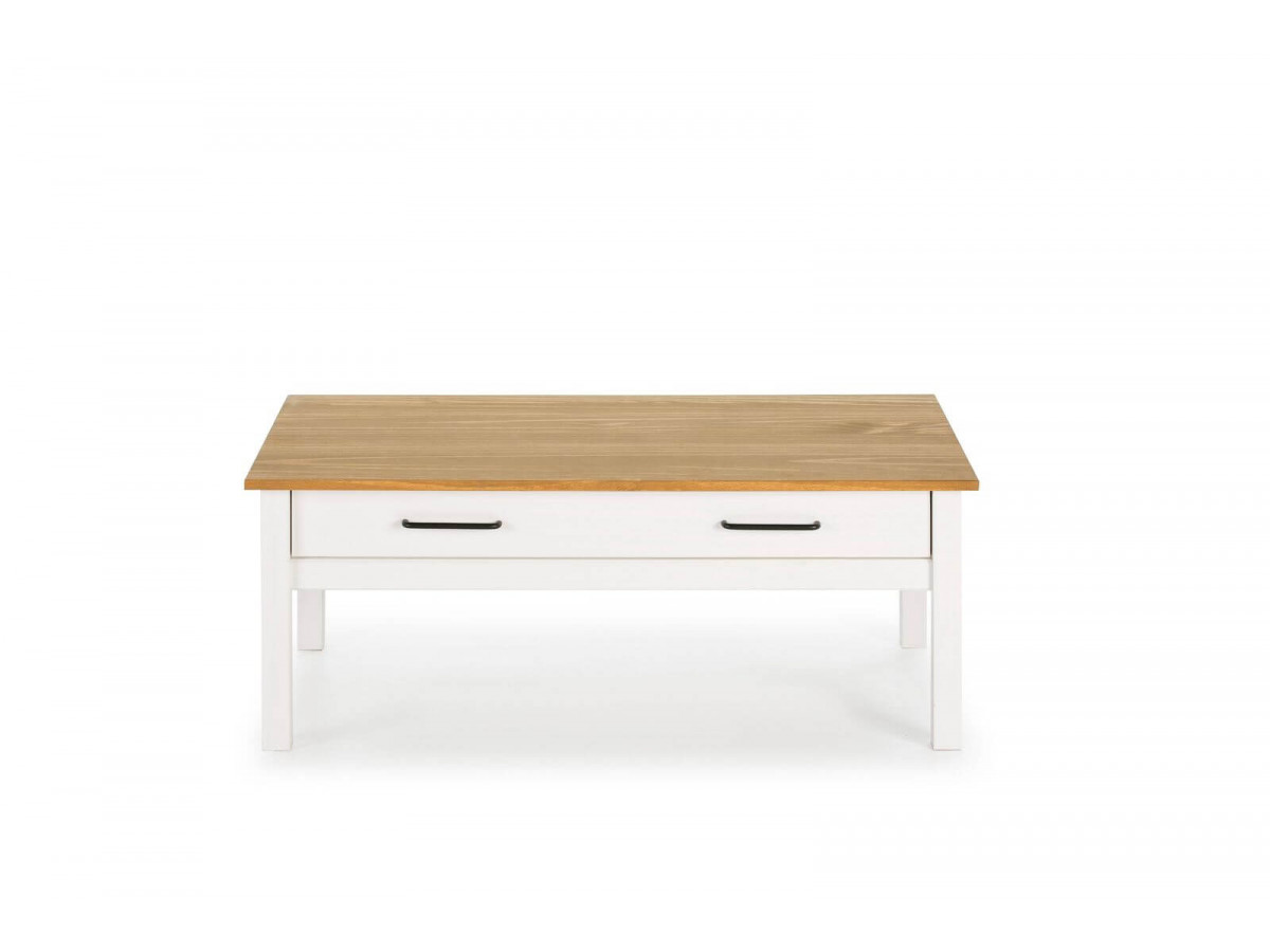 Table basse MEGANE Blanc/ bois clair