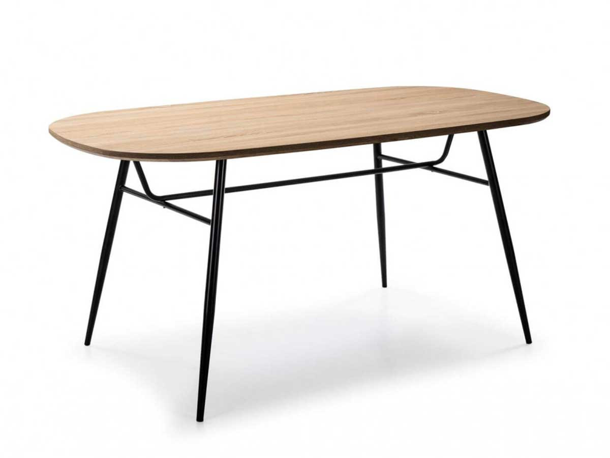 Table KATTIO chêne/ noir 160 x 90